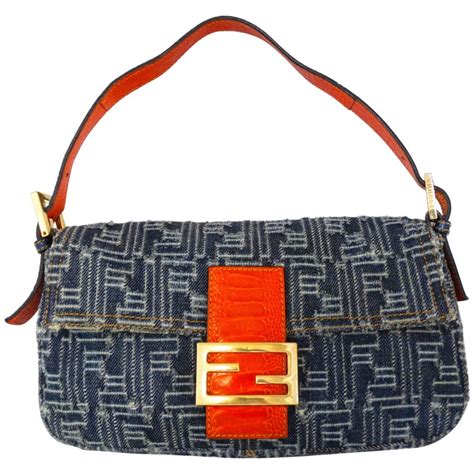 vintage fendi baguette beaded|fendi denim baguette vintage.